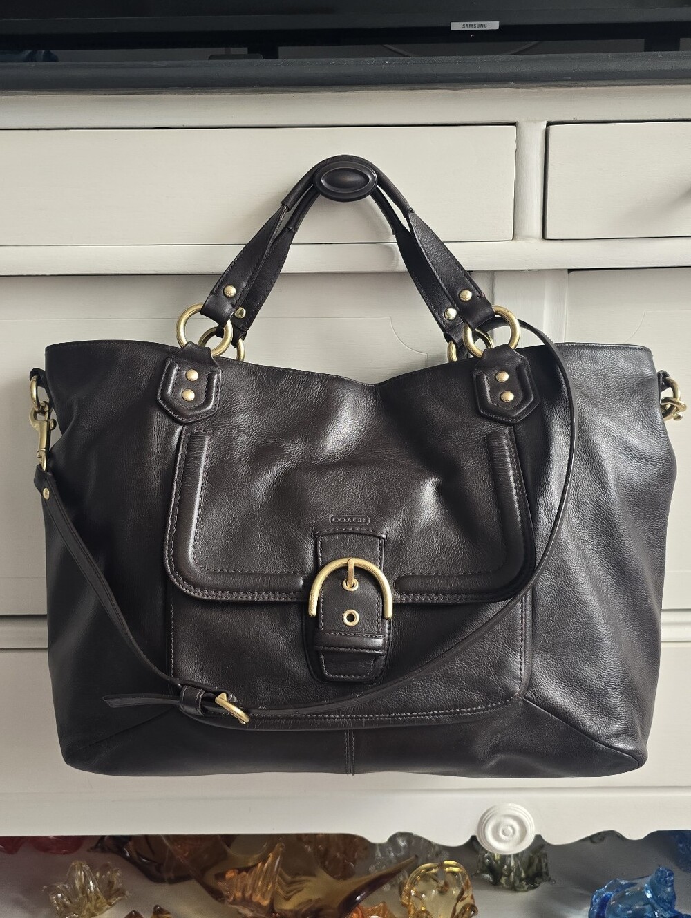Vintage Chocolate Brown Coach Hobo Bag
